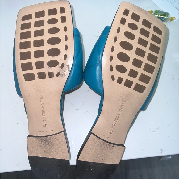 BLUE BOTTEGA VENETA LIDO FLATS SIZE 40 - Picture 4 of 8